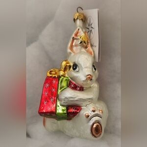 Christopher Radko Vintage Star Santa Glass Ornament, Handblown and handpainted!
